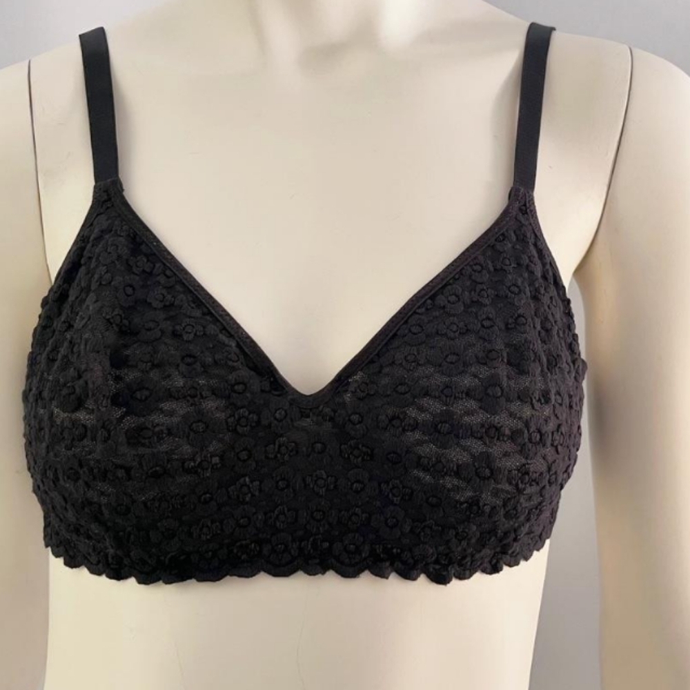 Olga Simply Perfect Black Floral Bra.